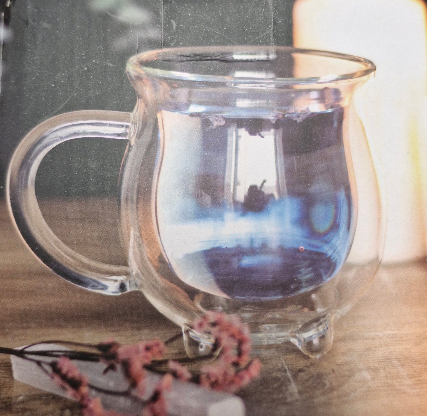 Glass Double Walled Cauldron Mug
