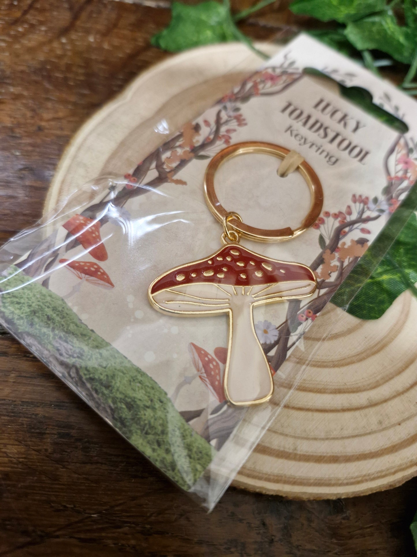 Lucky Toadstool Keyring