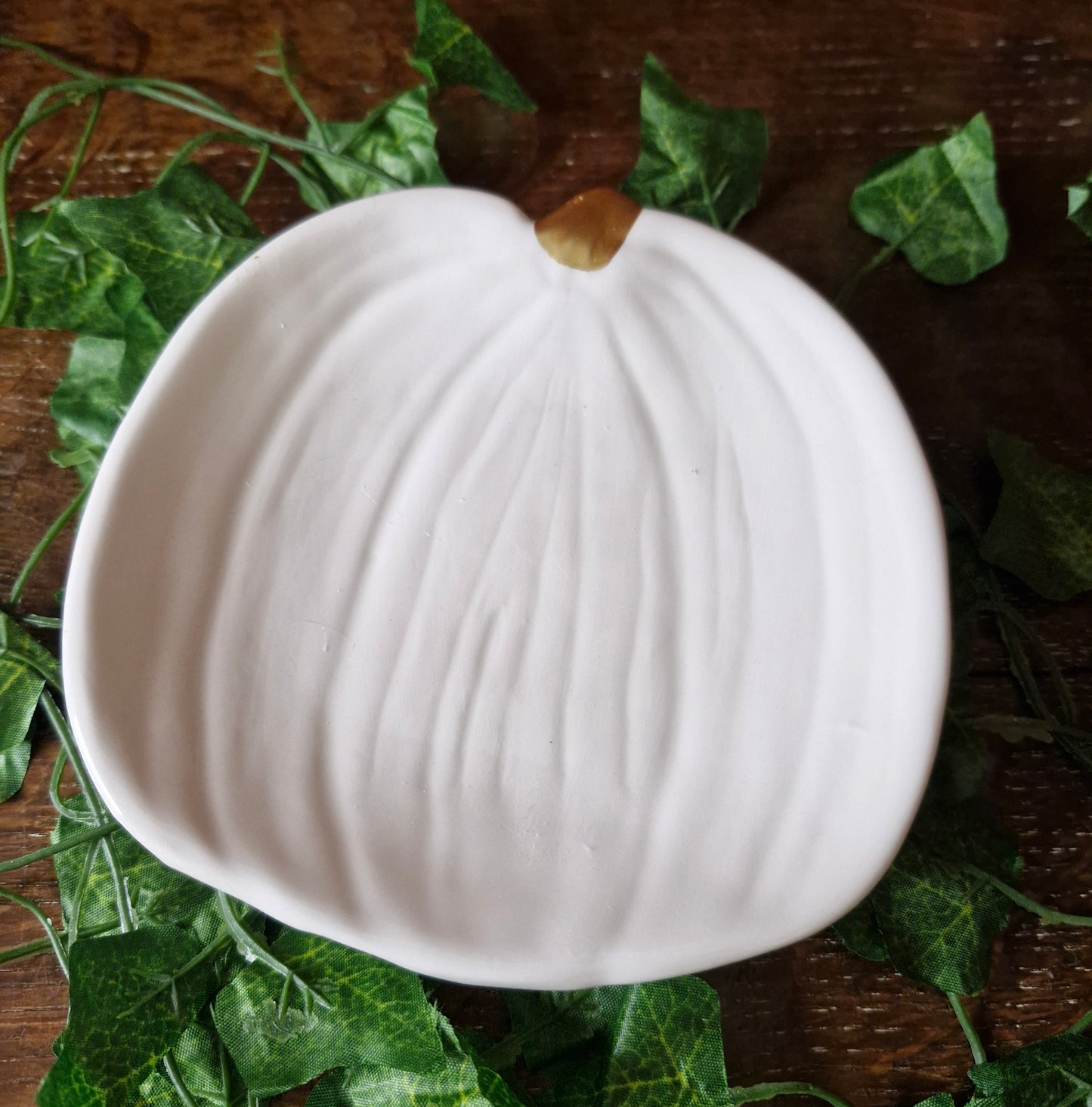 White Ceramic Trinket Dish 13cm