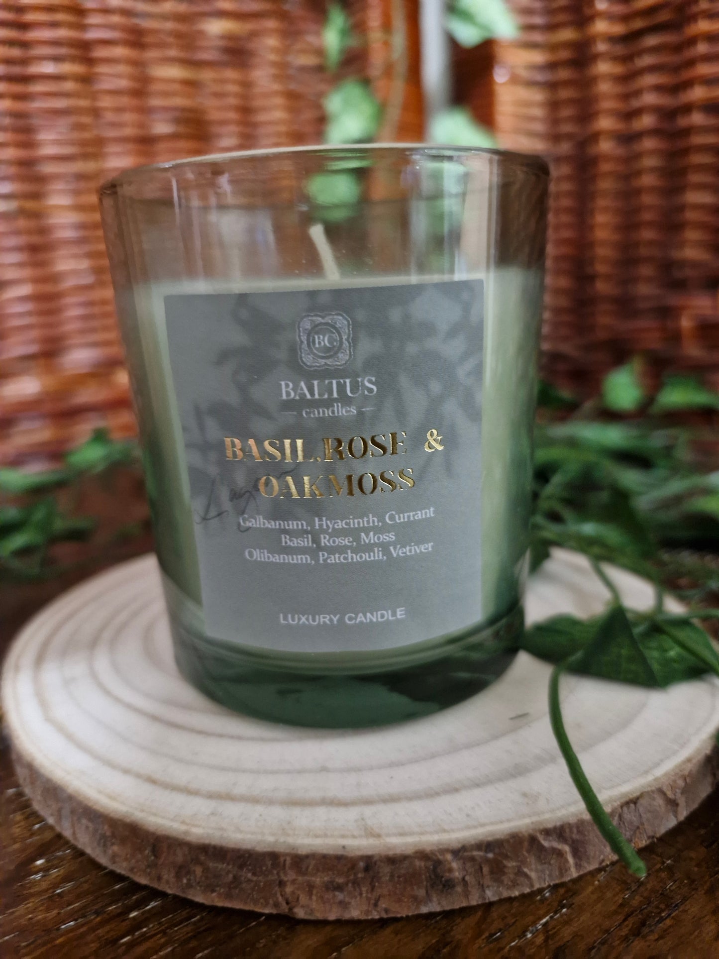 Basil, Rose & Oakmoss Candle