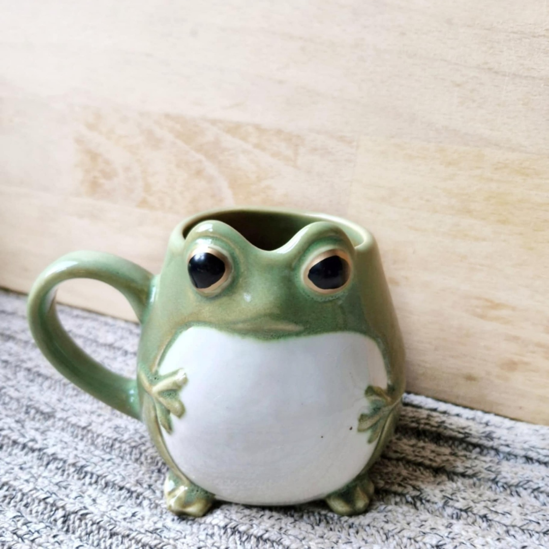 3d Frog Mug & Lilipad Saucer