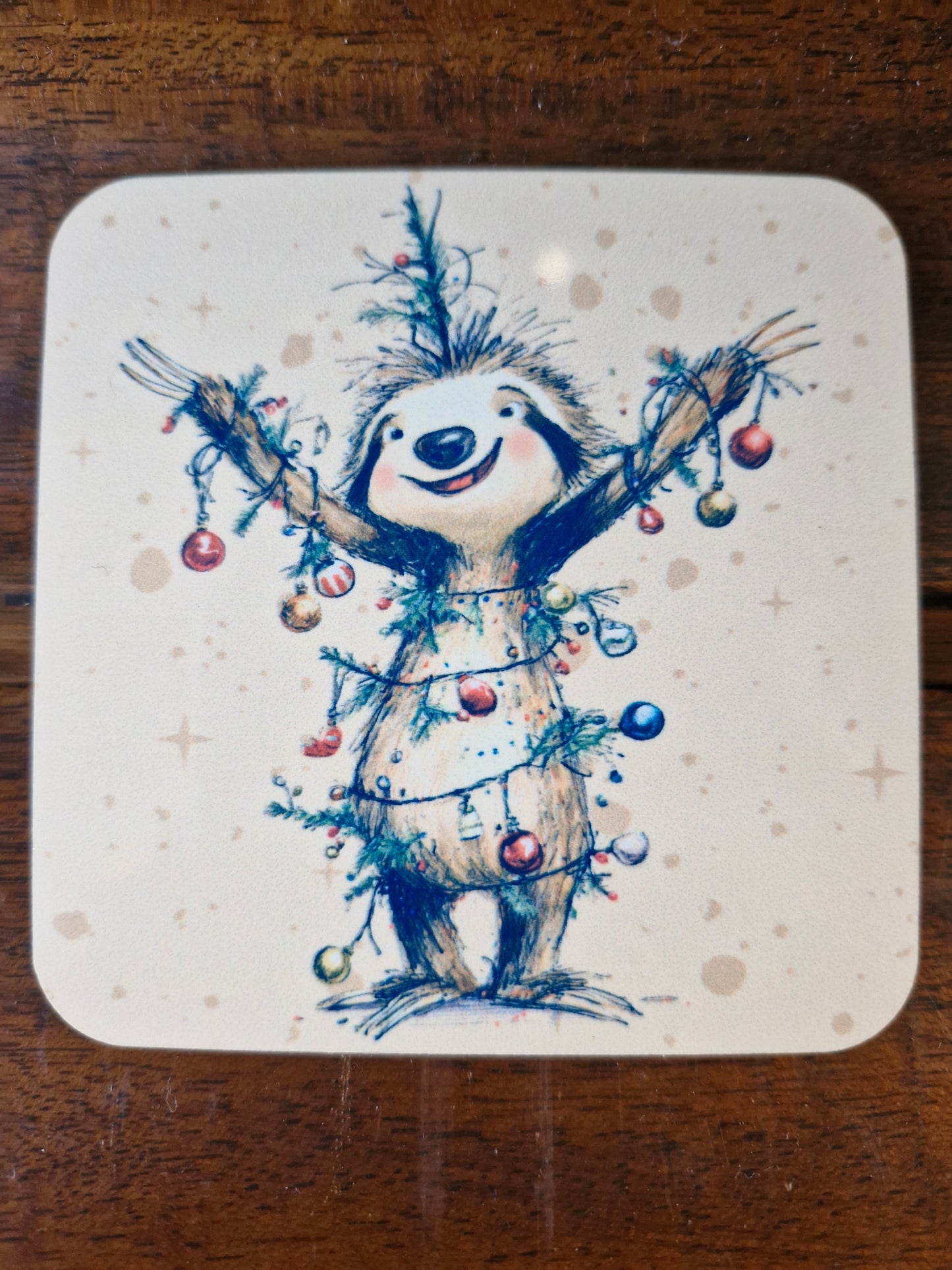 Christmas Sloth Coaster