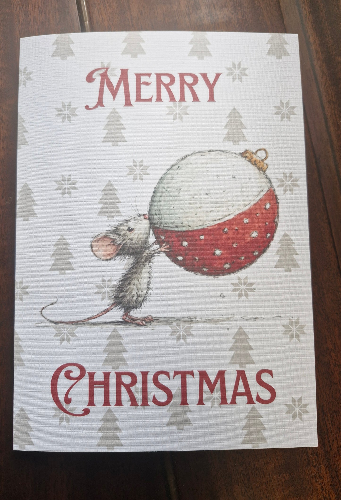 Merry Christmas Card Mouse A5