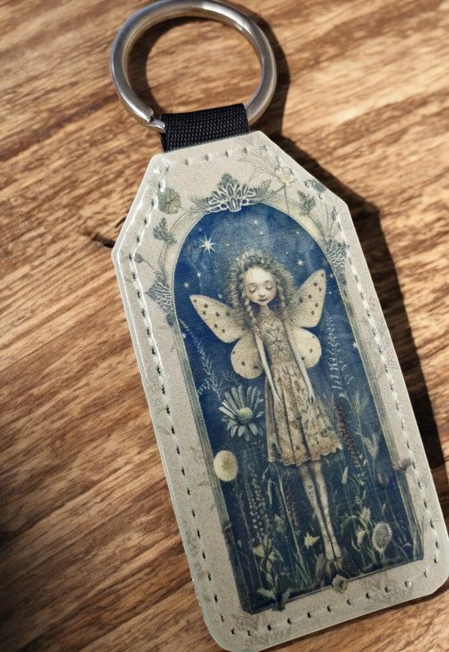 Whimsical Fairy PU keyring