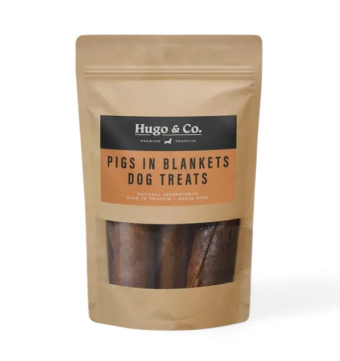 Hugo & Co Pigs in Blankets Dog Treat Bag - 75g