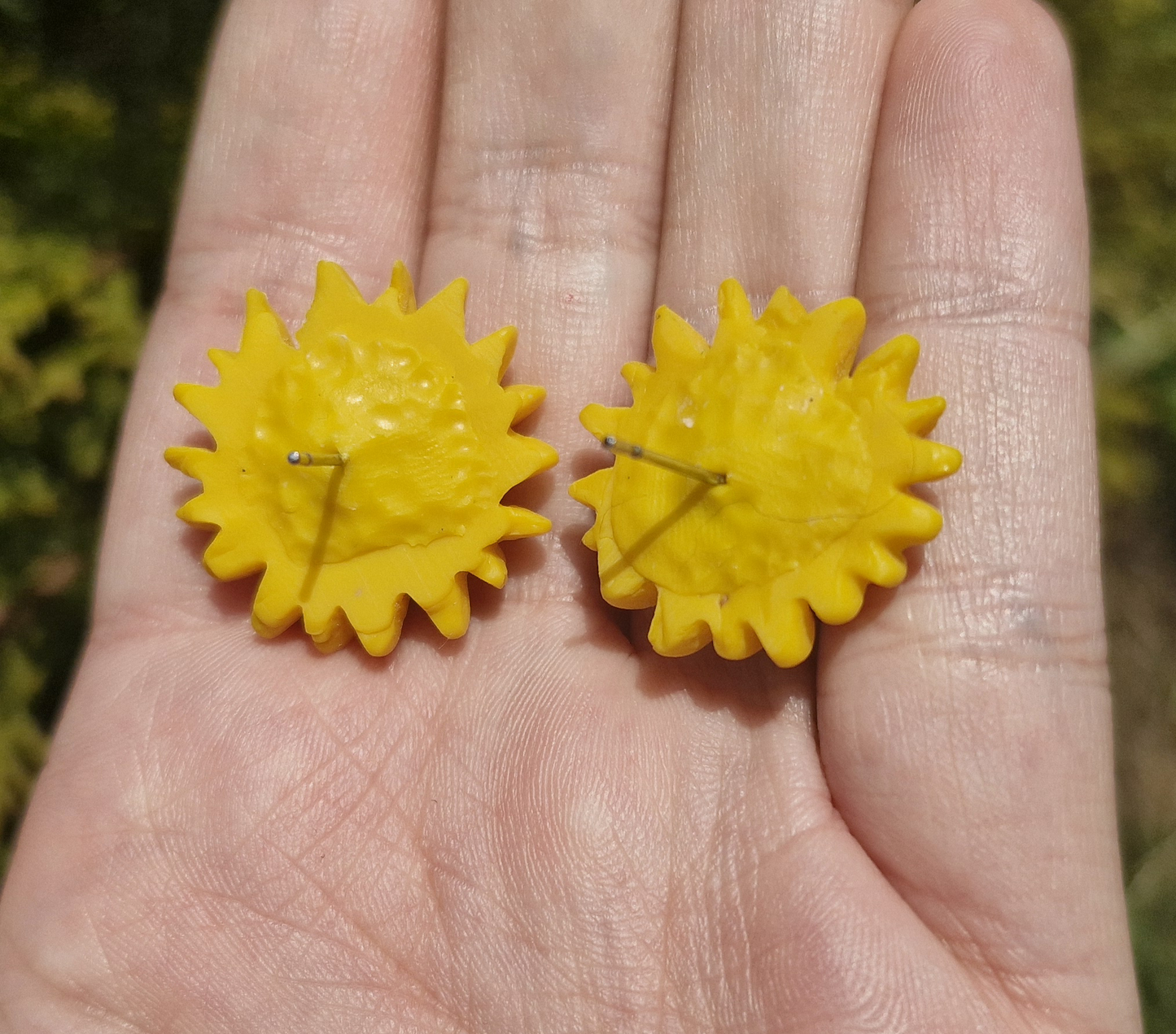 Clay Sunflower Stud Earrings