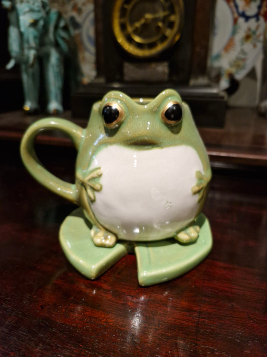 3d Frog Mug & Lilipad Saucer