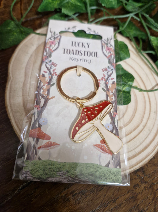 Lucky Toadstool Keyring