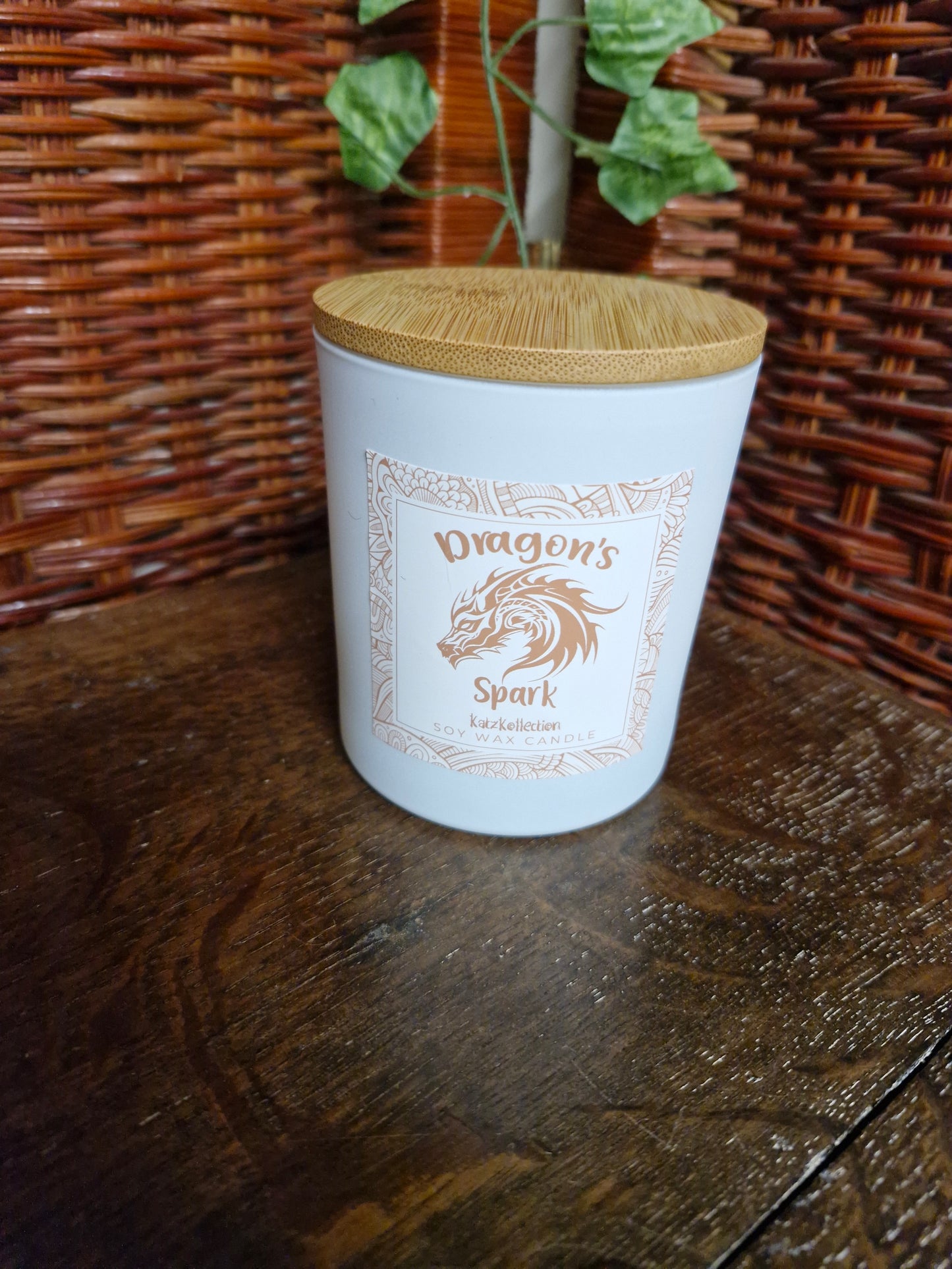 Dragon's Spark Fragranced Soy Wax Candle 30cl White Glass Jar