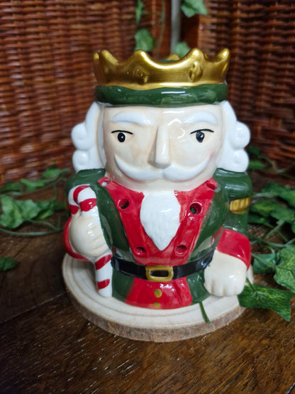 Green Ceramic Nutcracker Wax/Oil Burner