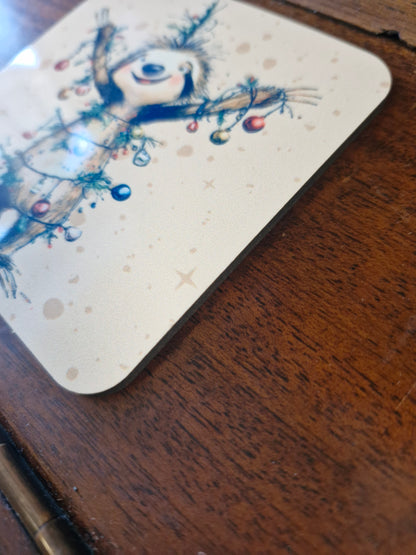 Christmas Sloth Coaster
