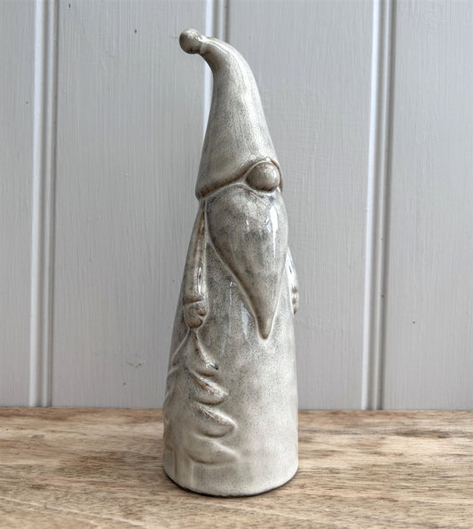 Ceramic Santa Ornament with Beautiful Reactive Glaze
