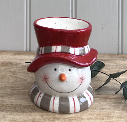 Ceramic Snowman Wax Melter/Oil Burner