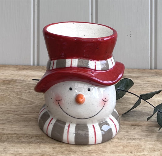 Ceramic Snowman Wax Melter/Oil Burner