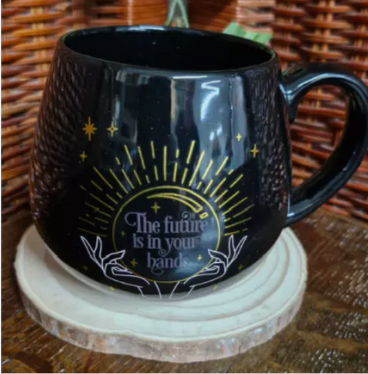 Fortune Teller Colour Changing Rounded Mug - Black