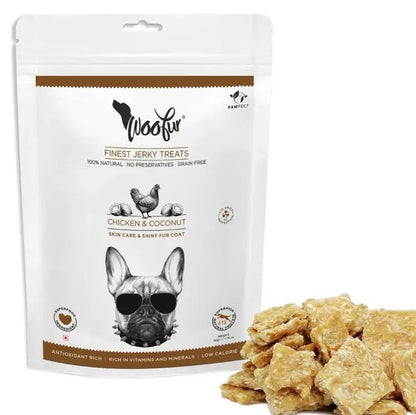 Pawfect Woofur Jerky Treats: Chicken & Coconut 50g