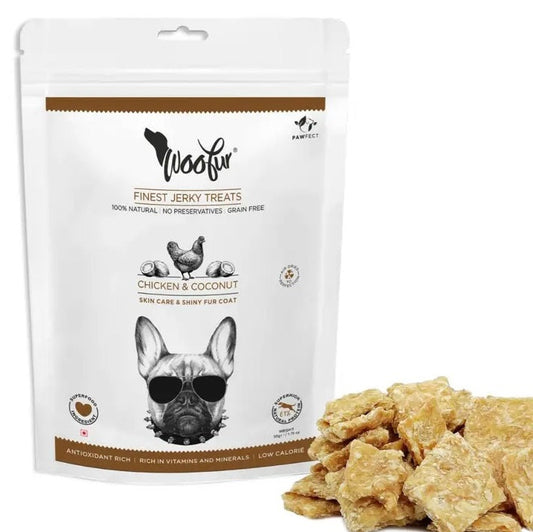 Pawfect Woofur Jerky Treats: Chicken & Coconut 50g