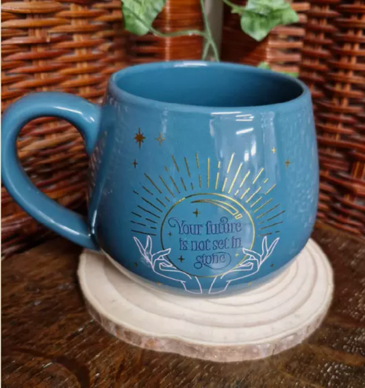 Colour Changing Mug with Fortune Teller Design - Green