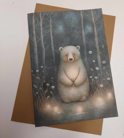 Midnight Bear A5 Birthday Card
