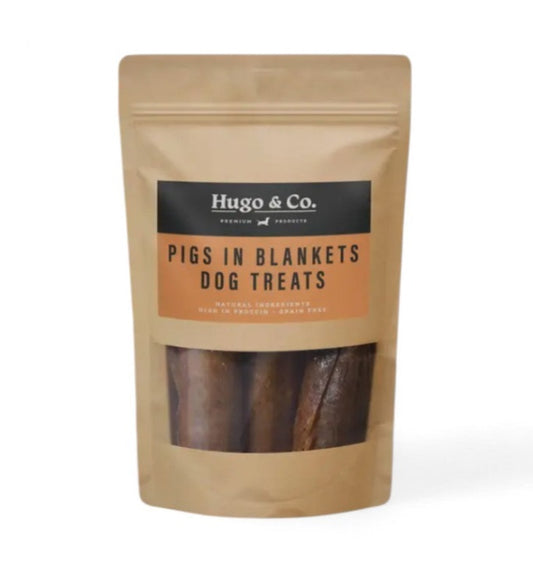 Hugo & Co Pigs in Blankets Dog Treat Bag - 75g